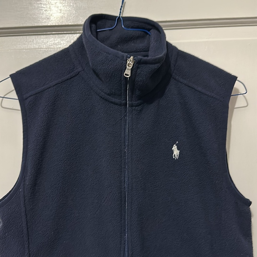 NWT Polo Golf Ralph Lauren navy blue fleece vest - Picture 8 of 13